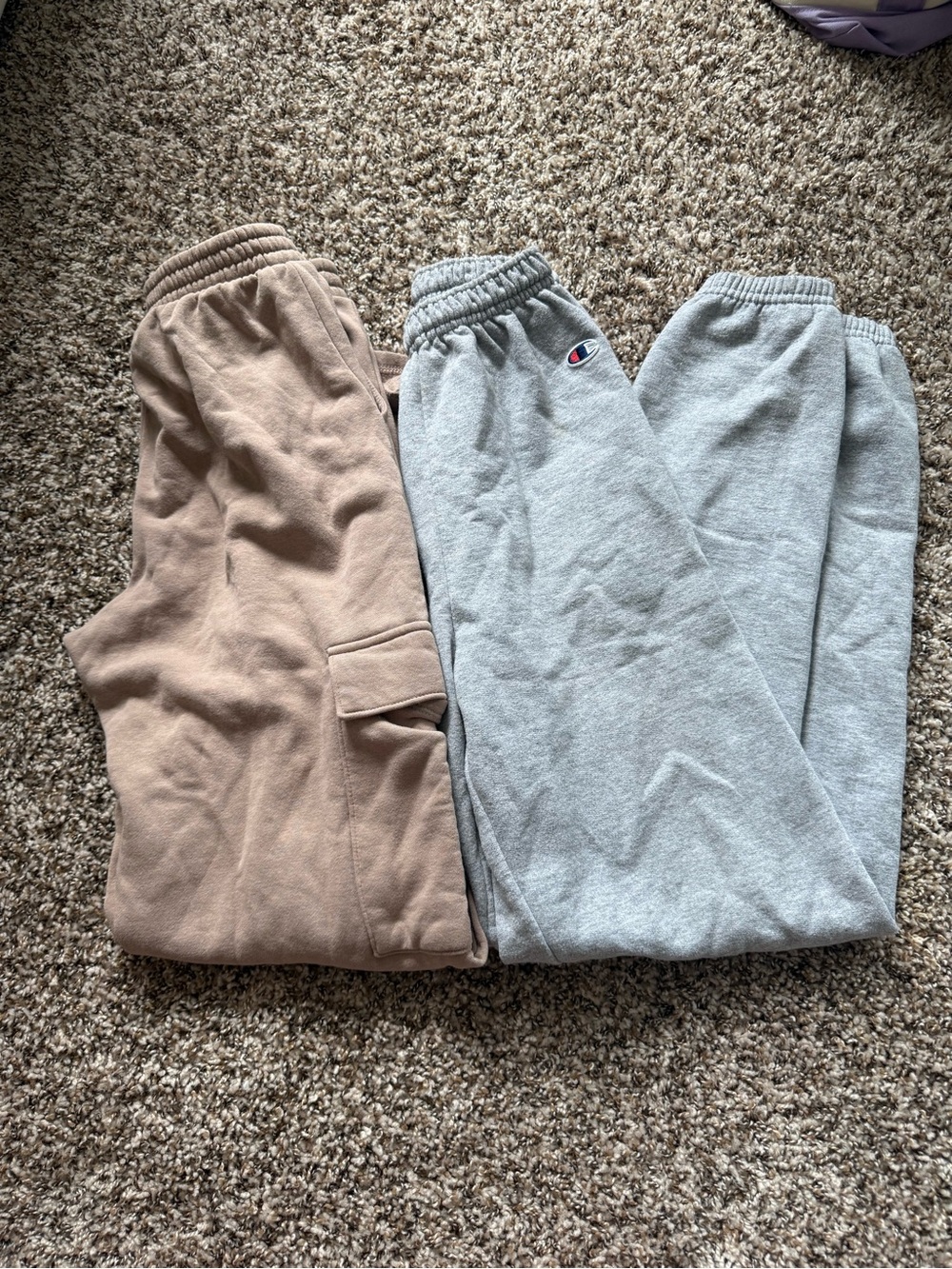 Tan and grey sweatpants bundle